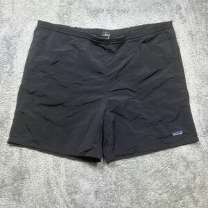 Patagonia Baggies Shorts Men 42x6 Black Lined Elastic‎ Waist Swim Trunks NO TAG